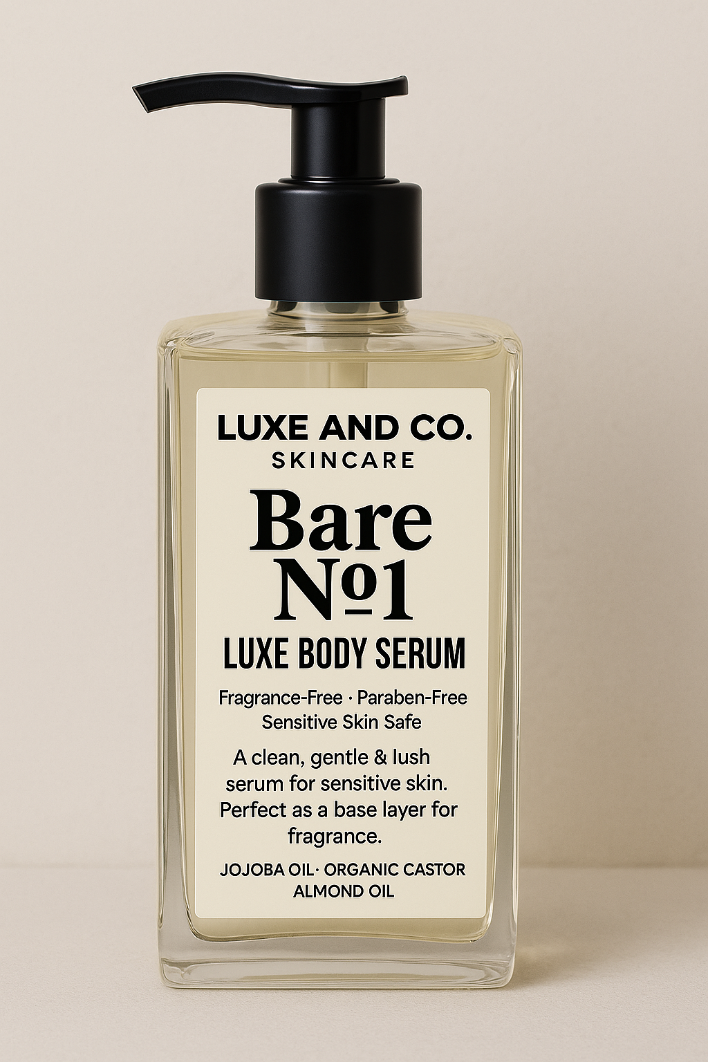 Bare Nº1 Luxe Body Serum - FRAGRANCE FREE - For Extremely Sensitive Skin