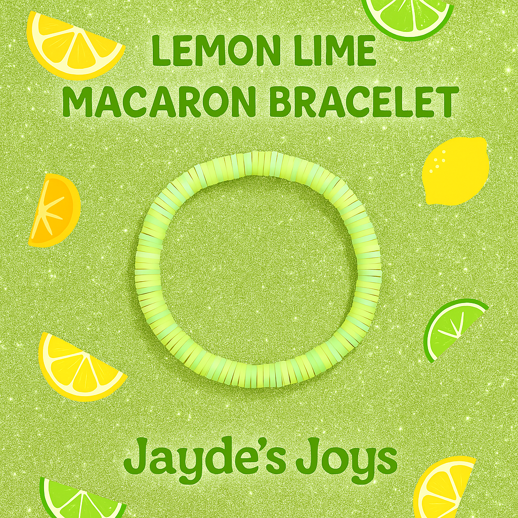 ππ Lemon Lime Macaron Bracelet