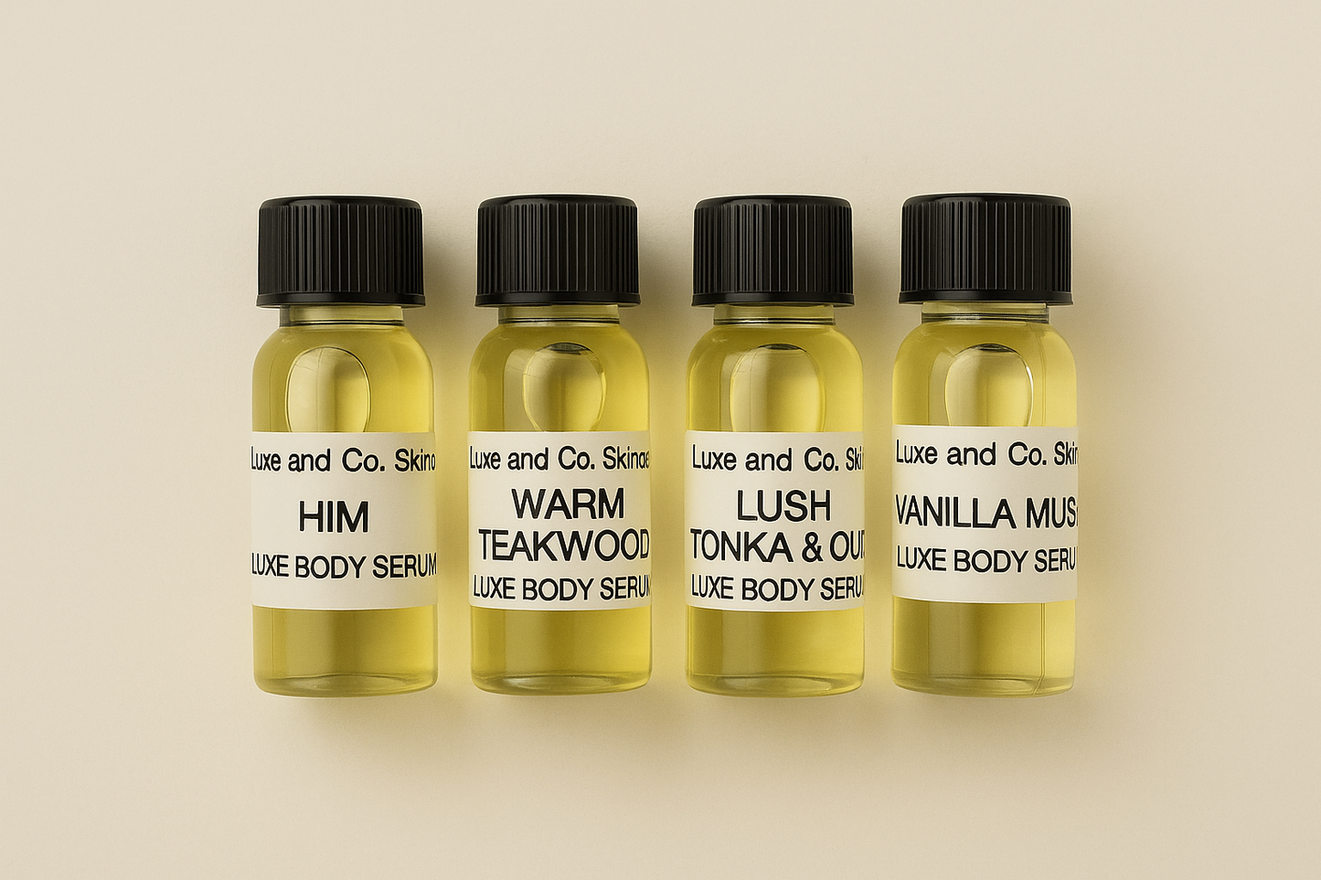 Men’s Beard & Body Serum SAMPLE Flight – 4-Piece SAMPLE Bundle