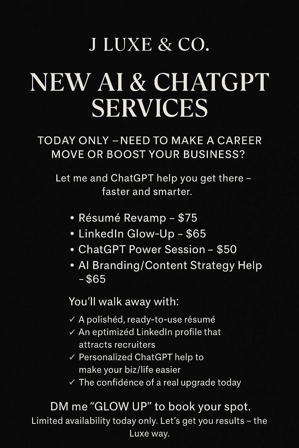 AI + ChatGPT + Website + Professional Photo Edits + Social Media Posts Services