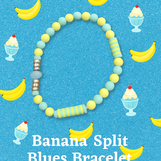 🍌🩵Banana Split Blues Bracelet
