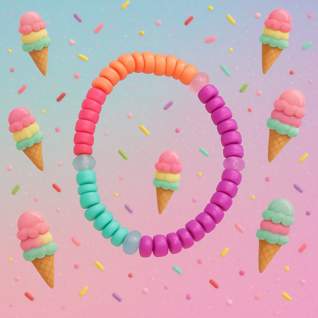 🍦✨ 3 Scoop Ice Cream Bracelet ✨🍦