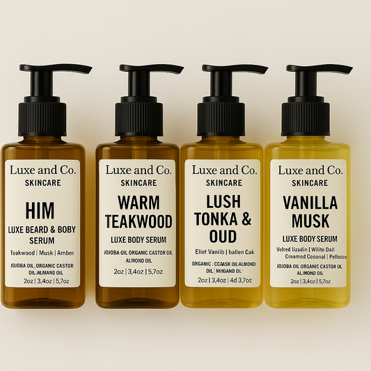 Men’s Beard & Body Serum Flight – Full 4-Piece Bundle